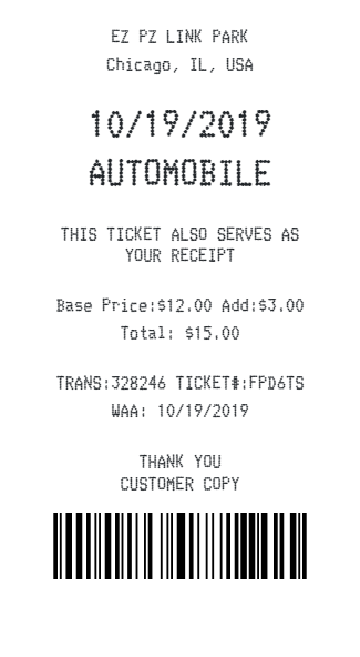 parking receipt template, which can be used customize to any extend with images or without images and dynamic changing alignment