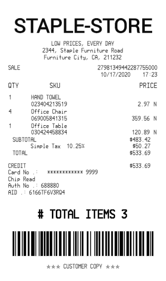 store receipts online