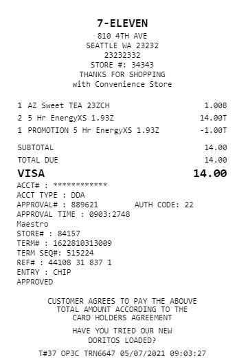 store receipts online