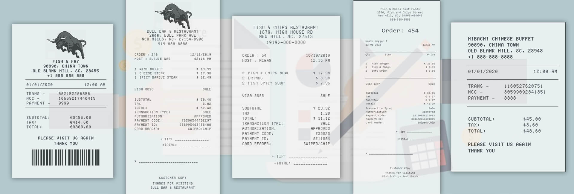 Provide the capability for How to make own food receipts using food receipt maker templates which comes with many different options and futures.