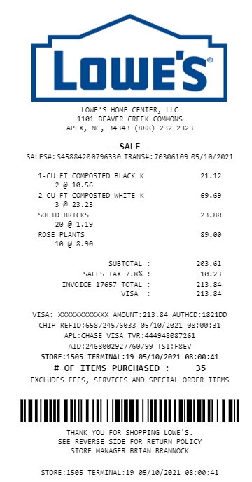 receipt generators