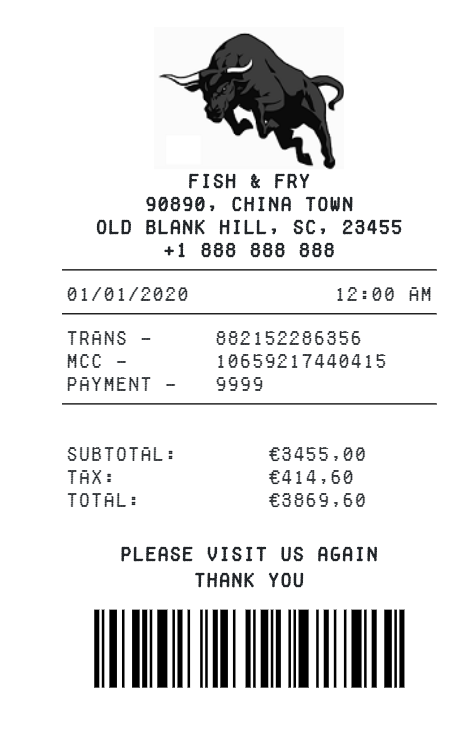 Recipt Picture Fast Food Example Custom Restaurants Receipts & Template | Food Invoice Generator