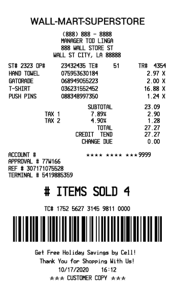 fake walmart receipt 2021 for fetch rewards