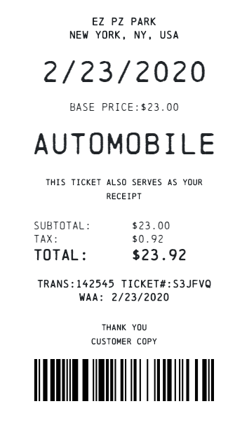 duplicate parking receipt template expenses receipt